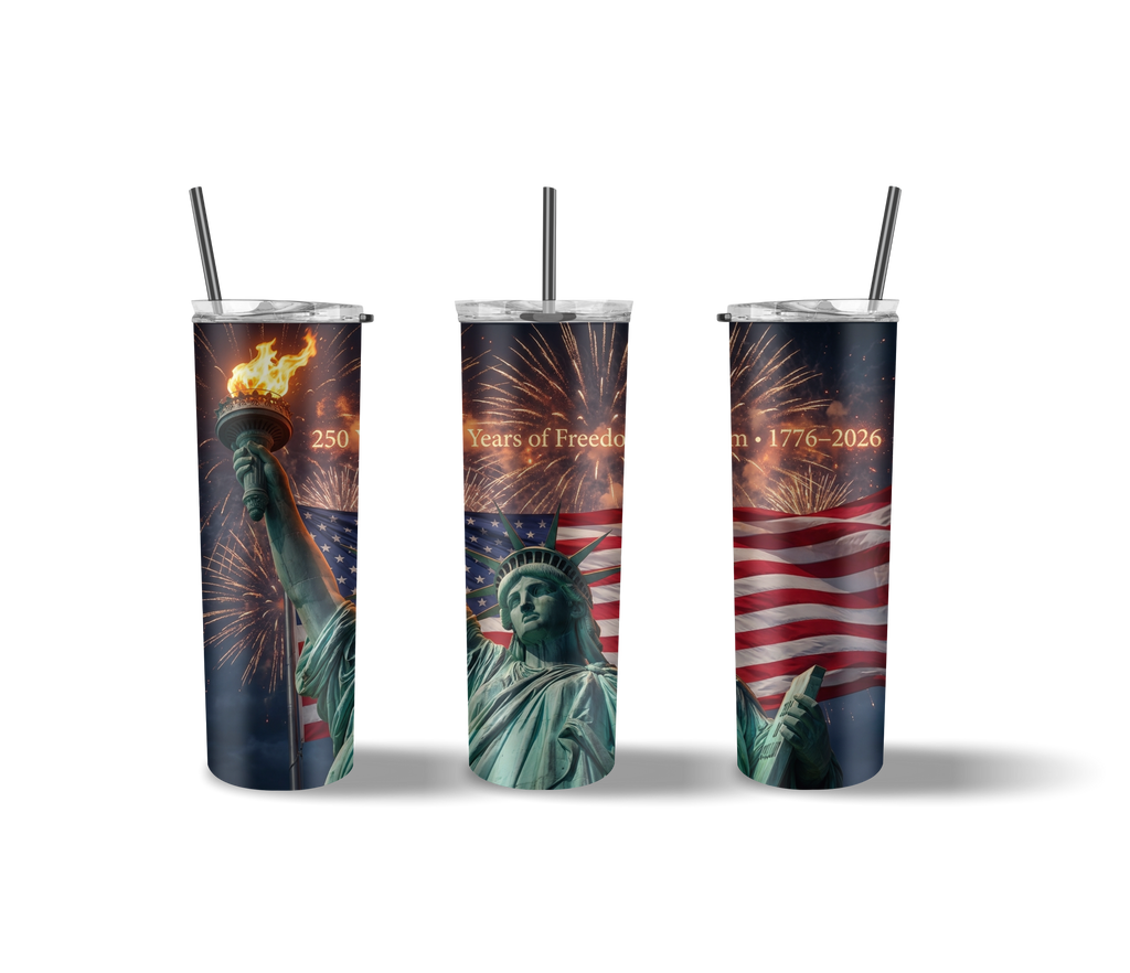 Stars, Stripes & Liberty – America 250 Patriotic 20 oz Tumbler
