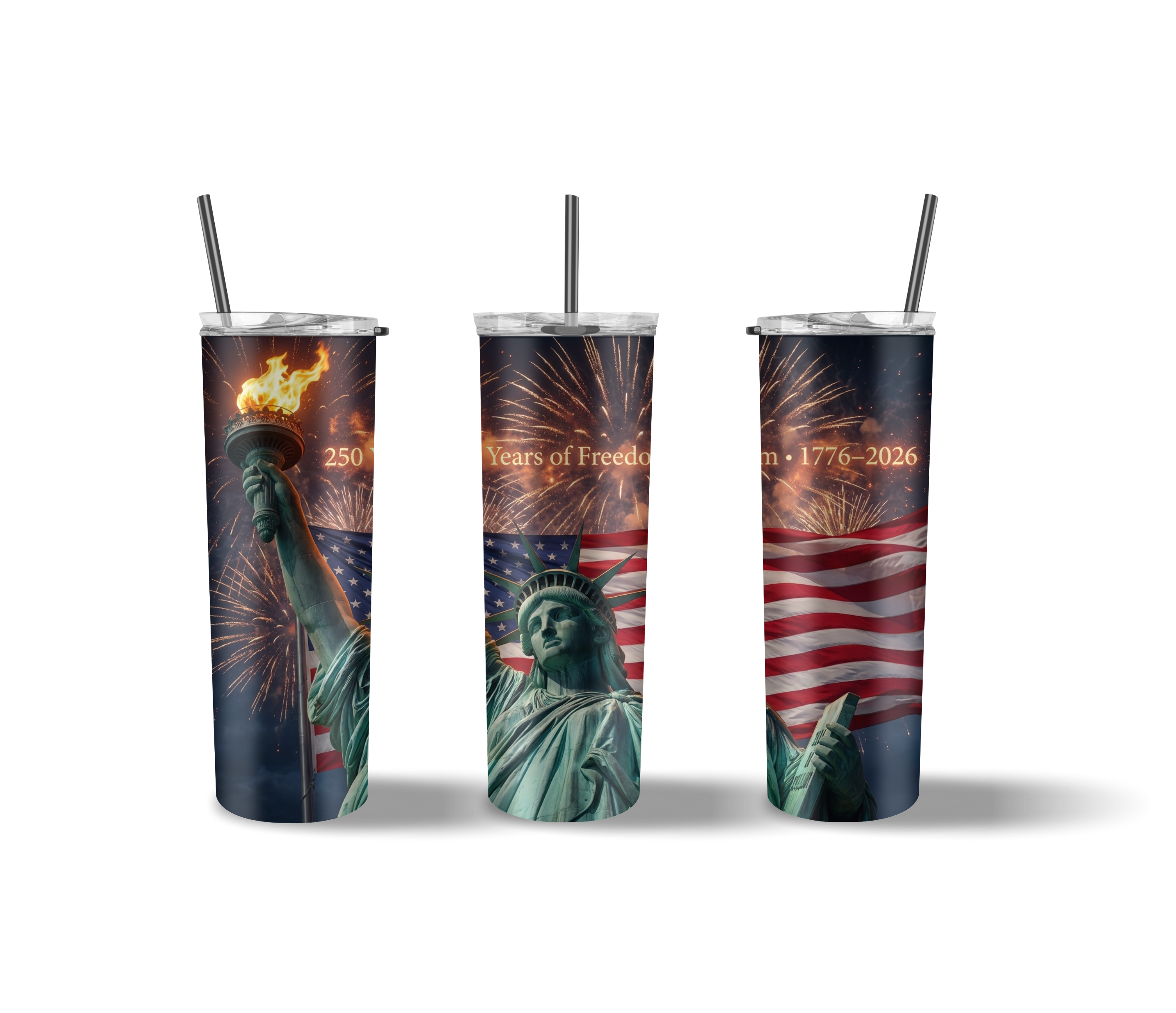 Stars, Stripes & Liberty – America 250 Patriotic 20 oz Tumbler