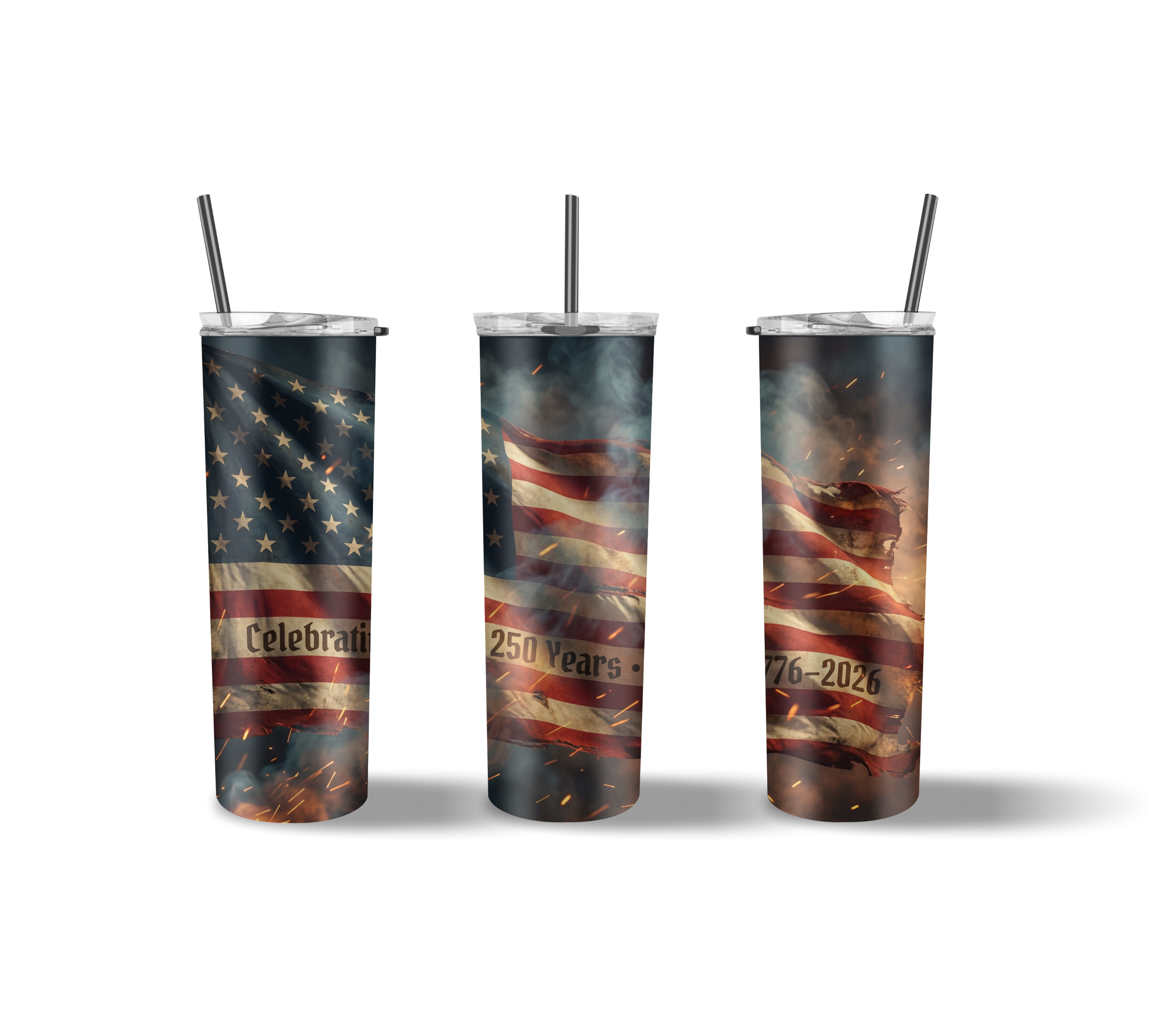 America 250 Heritage Flag – 1776–2026 Patriotic 20 oz Tumbler