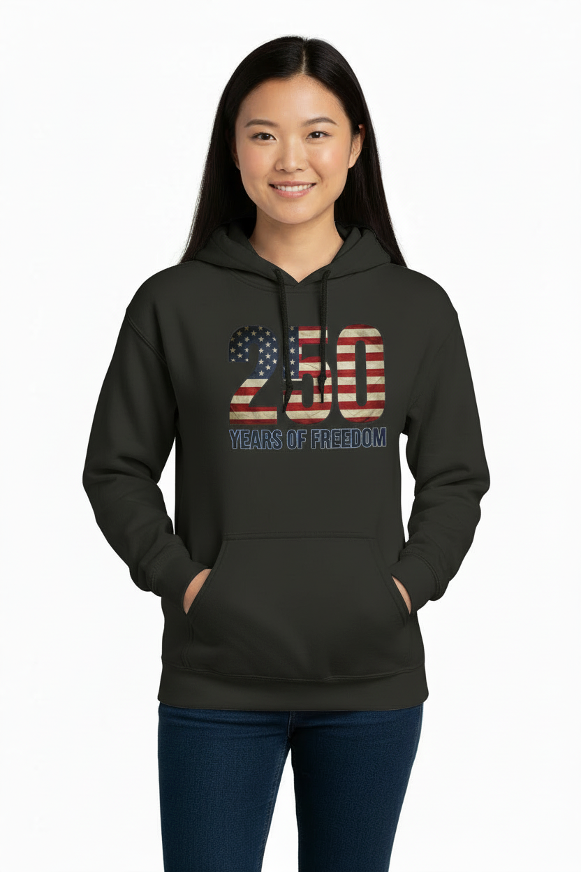 Freedom, Aged 250 Years Hoodie