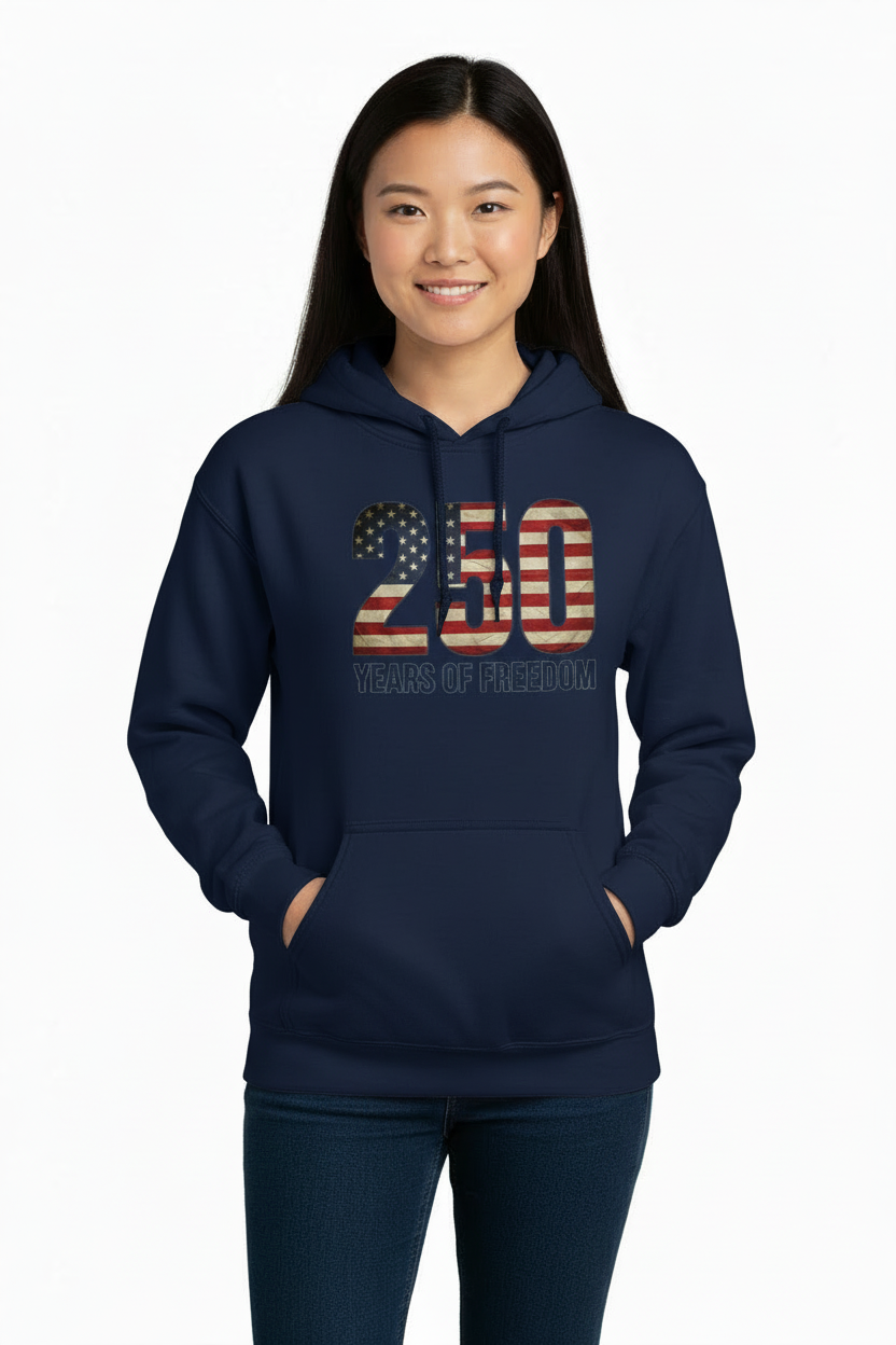 Freedom, Aged 250 Years Hoodie