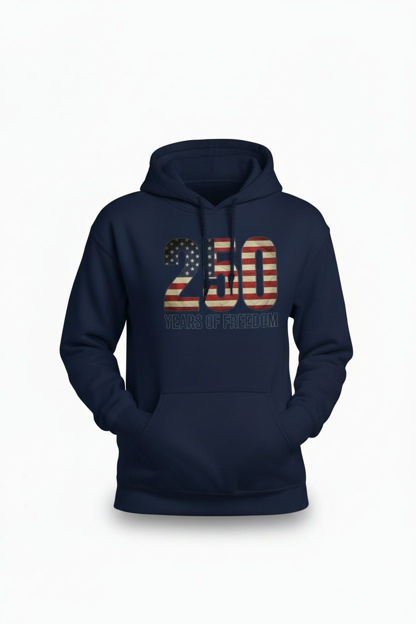 Freedom, Aged 250 Years Hoodie