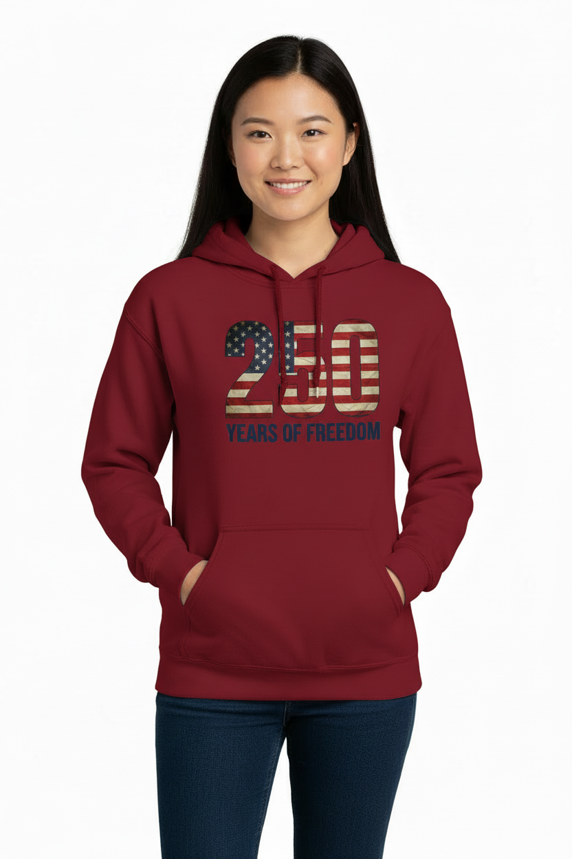 Freedom, Aged 250 Years Hoodie