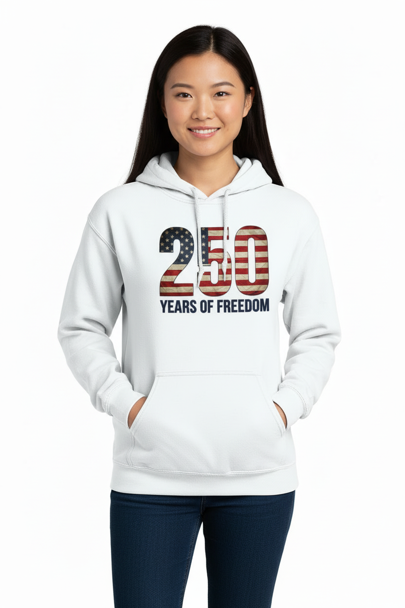 Freedom, Aged 250 Years Hoodie