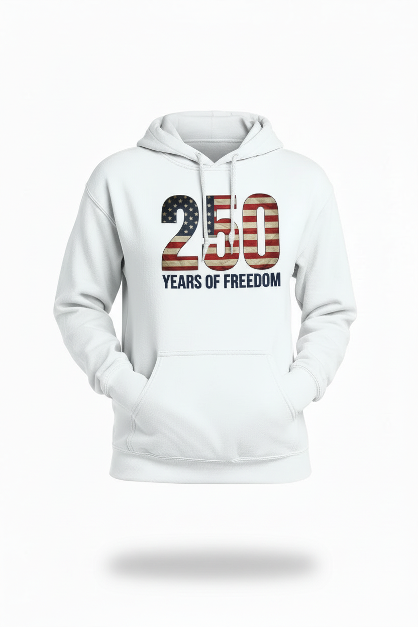 Freedom, Aged 250 Years Hoodie